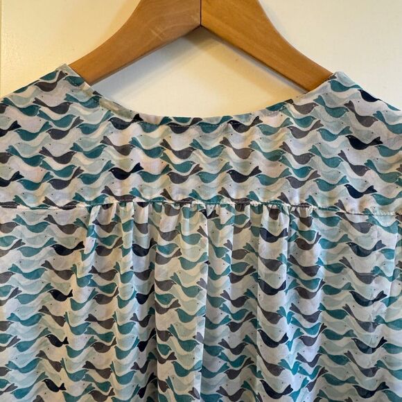 Cabi Style #342 Tweet Top Faux Wrap Front Bird Print Women's Size‎ Small - Picture 4 of 8